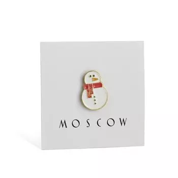 Значок металлический Heart Of Moscow Снеговик