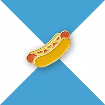 Значок металлический "Хот-дог"