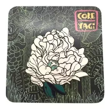 Значок "Цветок Белый", 6,5 х 6,5 см