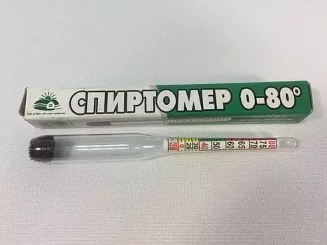 Ареометр для спирта 0-80 градусов Resto (Китай) | 1468