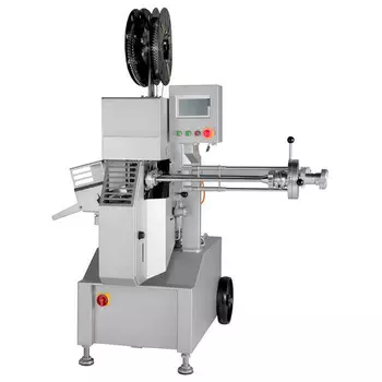 Автоматический двухскрепочный клипсатор Hualian Machinery DKJC 18/15 с наложением петли