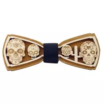 Бабочка барная "Череп" дерево The Bars | PA01.18