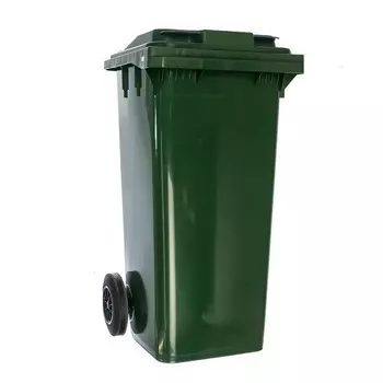 Бак для мусора Агропак МКТ 120 120л, с крышкой, на колесах, п/э, зеленый