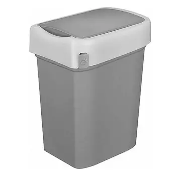Бак для мусора Restola 434214811 SMART BIN 25л (333x269x457мм), с крышкой маятник серый