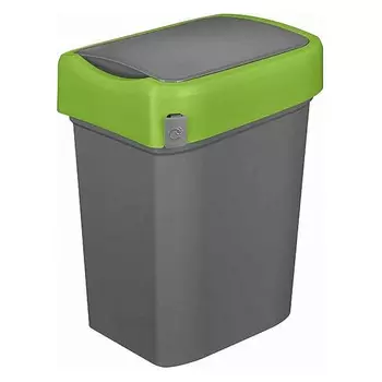 Бак для мусора Restola 434258109 SMART BIN 50л (430x330x630мм), с крышкой маятник зеленый
