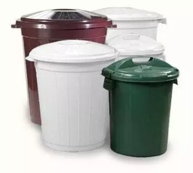 Бак пищевой 105л h=68см бордовый с крышкой, пластик. Resto (Россия) | Б-105