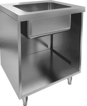 Барный модуль закрытый с трех сторон с мойкой Hicold НБМСЗОМ-7/7