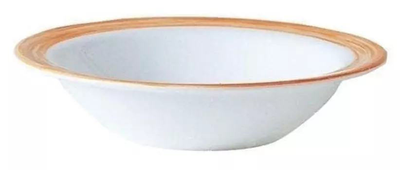 Блюдце d=120мм 110мл для десерта глубокое оранжевый край Браш Arcoroc | 49135