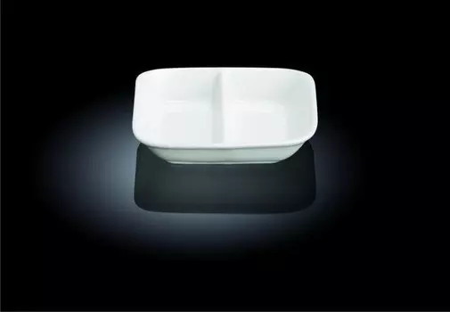 Блюдце для соуса 85*85мм 55мл двойное Wilmax | 996050