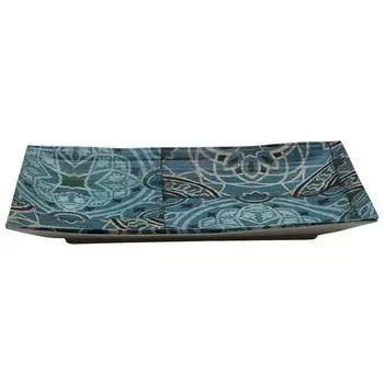 Блюдо 24,8х15,2х2,9см прямоуг. Damask Blue пластик меламин P.L. Proff Cuisine | K52010-TAI