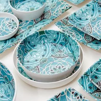 Блюдо 29,4х14,1х2,7см прямоуг. Damask Blue пластик меламин P.L. Proff Cuisine | JW72011-TAI