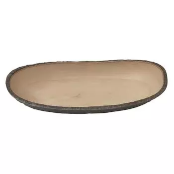 Блюдо 43х24х7,5см овальное Timber Brown пластик меламин P.L. Proff Cuisine | S41709