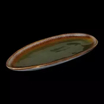 Блюдо овальное 14,2х6,5 360х165мм, синий+зеленый Corone Verde