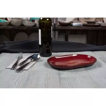 Блюдо овальное 25х16х2,4см Evolution Dark Red P.L. Proff Cuisine | 10789 dark red
