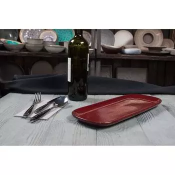 Блюдо овальное 36х14х2см Evolution Dark Red P.L. Proff Cuisine | 10605 dark red