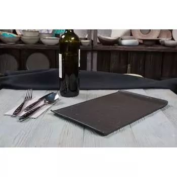 Блюдо прямоугольное 33,5х20,5см h1,5см с бортом Black Star P.L. Proff Cuisine | 51963
