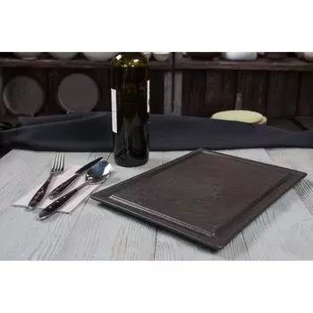 Блюдо прямоугольное 33х24см h1,7см для стейка Black Star P.L. Proff Cuisine | 70086