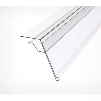 Ценникодержатель для крепления на стеклянные полки EuroposGroup GLS39 1250мм прозрачный