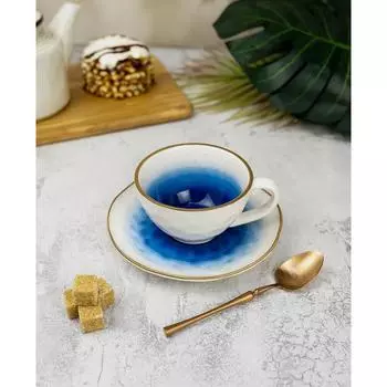 Чайная пара 240мл d 10см h5см голубая фарфор "The Sun Eco" P.L. Proff Cuisine | 170638