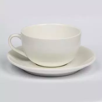 Чайная пара 300мл белая d 10,5см h6см Barista (Бариста) фарфор P.L. Proff Cuisine | F2031+F2032