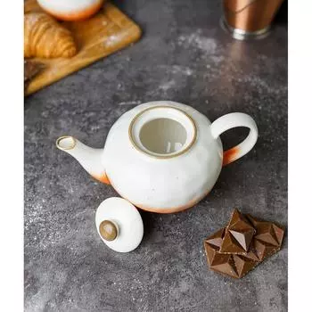 Чайник 600мл h9см оранжевый фарфор "The Sun Eco" P.L. Proff Cuisine | 170644