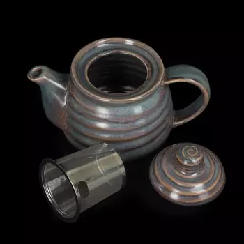 Чайник заварочный с фильтром 550 мл, сине-коричневый Corone Terra