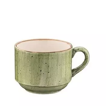 Чашка 210мл чайная штабилированная блюдце 62524 Therapy Aura Bonna | ATHBNC01CF