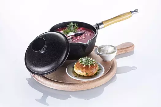 Доска для пиццы и стейка с ручкой 300х20 мм бук