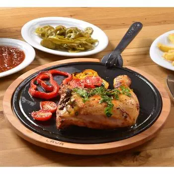 Доска для подачи 26 см дерево с чугунной вставкой Lava | LVHRC HP 26 AS 260IR