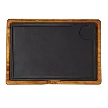 Доска для подачи 33х22 см дерево с чугунной вставкой Lava | LVHRC HP 2233 AS 258