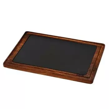 Доска для подачи 35х25 см дерево с чугунной вставкой Lava | LVAS 162 IR