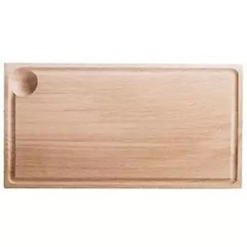 Доска для подачи прямоугольная 250*160*20мм с желобком, бук Resto (Россия) | 1816