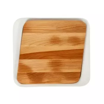 Доска-вставка для подачи 240х240х15 мм бук промасленный