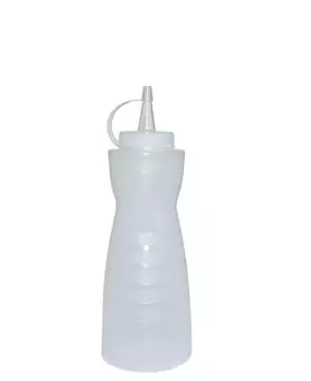 Емкость для соуса 700мл d=68мм h=240мм фигурная с крышкой прозрачная Мастергласс | 1748