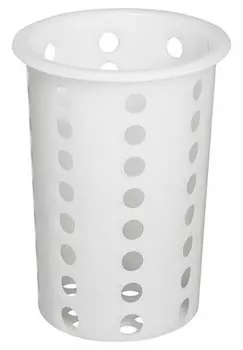 Емкость для столовых приборов стакан d=95мм h=130мм перфор. белый пластик Мастергласс | 1700