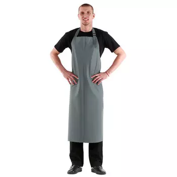 Фартук мясника 120х120 см.длинный серый влагозащитный полиуретан