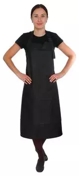 Фартук мясника черный влагозащитный Resto 1000х750мм