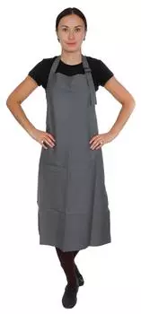 Фартук мясника серый влагозащитный Resto 1000х750мм