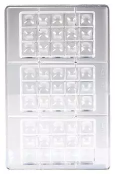 Форма для конфет Martellato MA2008 | 117х71мм h13мм, 80 гр., 3 ячейки, п/к