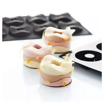 Форма для пирожных Martellato 30SIL600 "Cylinder" d60 h17мм, 8 ячеек, 30мл, силикон