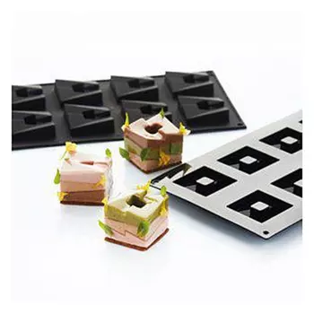 Форма для пирожных Martellato 30SIL601 "Cube" 50х50 h16мм, 8 ячеек, 28мл, силикон