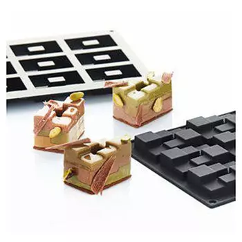 Форма для пирожных Martellato 30SIL602 "Brick" 60х40 h16мм, 12 ячеек, 27мл, силикон