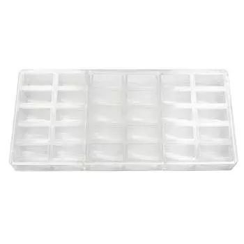 Форма для шоколада "Прямоугольник ребристый" 30 яч, 37х17х17мм поликарб P.L. Proff Cuisine | PC-1762