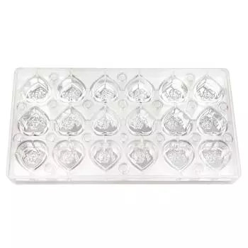 Форма для шоколада "Сердце" 18 яч 32х29х15мм магниты, поликарб P.L. Proff Cuisine | PTY-9013