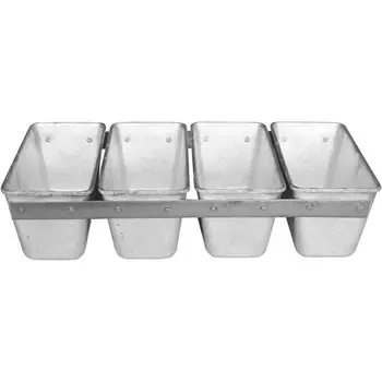 Форма хлебная Спика №11/4/147 (147х77х65мм) 4-секционная