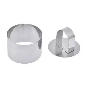 Форма кондитерская Resto Круг 8х8х4см с прессом, нерж