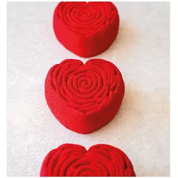 Форма силиконовая PAVOFLEX для пирож. 3D Je Taime 80x80xh33мм, 12 ячеек Pavoni PX4390S