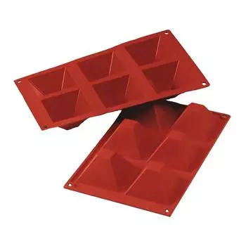 Форма силиконовая "Пирамида" 6 ячеек 71х71 мм, h 40 мм (30х17,5 см) P.L. Proff Cuisine | D-007