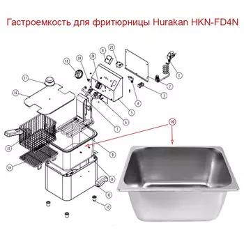 Гастроемкость для фритюрницы Hurakan HKN-FD4N