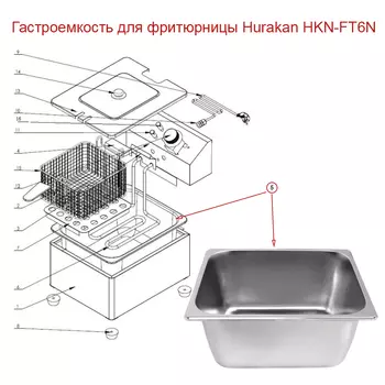 Гастроемкость для фритюрницы Hurakan HKN-FT6N
